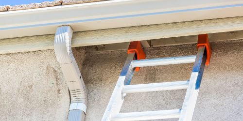House with New Seamless Aluminum Rain Gutters House with New Seamless Aluminum Rain Gutters